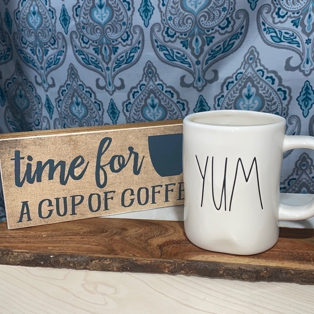 Rae Dunn Yum coffee mug cup ceramic glazed - Picture 2 of 3